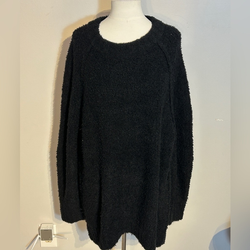 Free People Black Cowl Neck Sweater